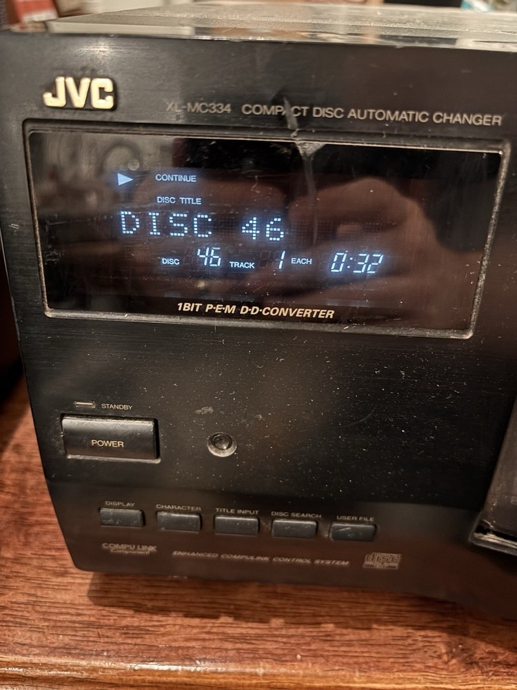 JVC XL-MC334BK 200 CD Compact Disc Automatic Changer w/ Cables Tested No Remote