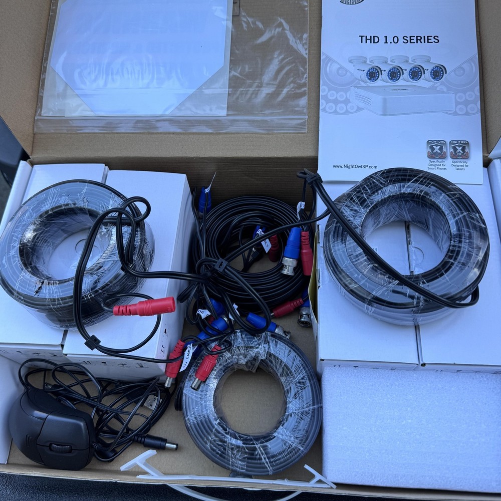 Night Owl THD 1.0 Wired HD Security Camera Bundle 4 Cams Cables NO DVR