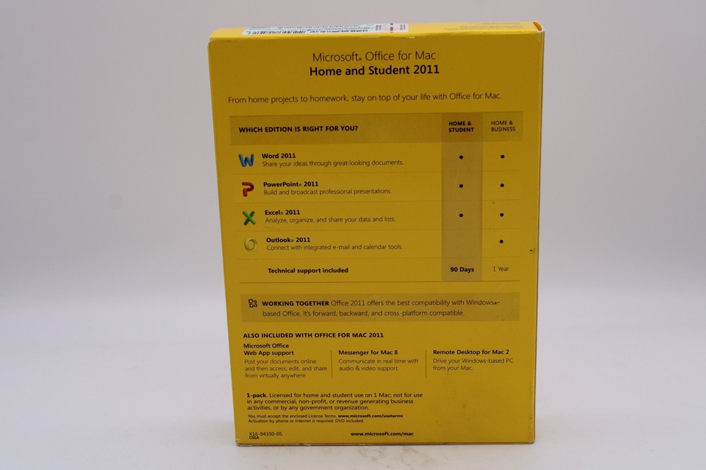 Microsoft Office Mac 2011 Home & Student w/ Product Key