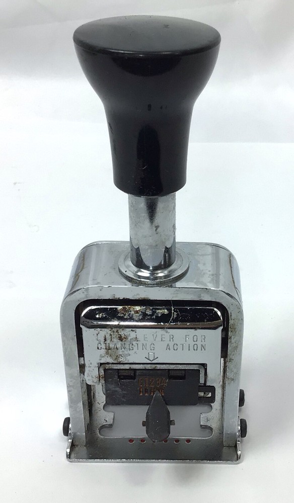 Vintage Globe Model 10 Sequential Numbering Stamper