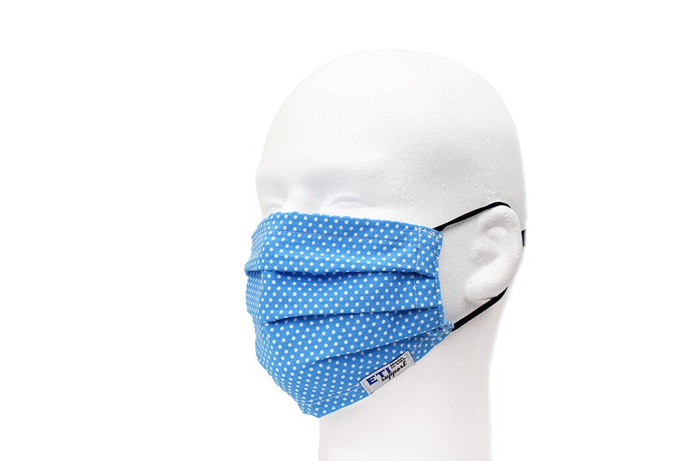 Blue Polka Dot Face Mask