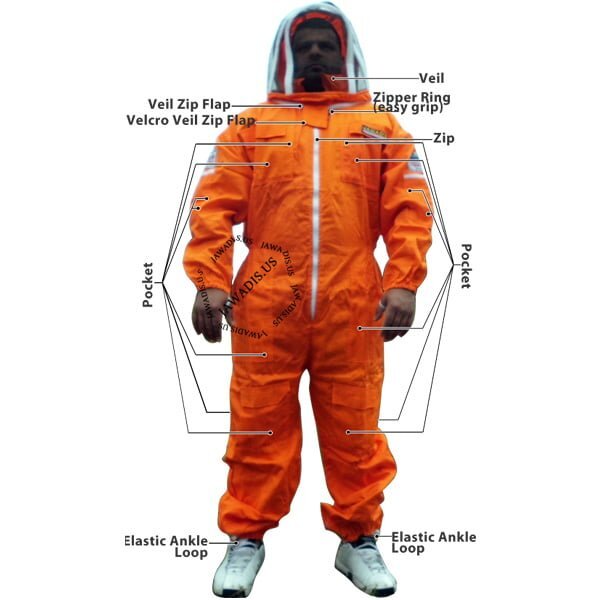 Adult White Bee Suit Medium - Complete Protection, Durable