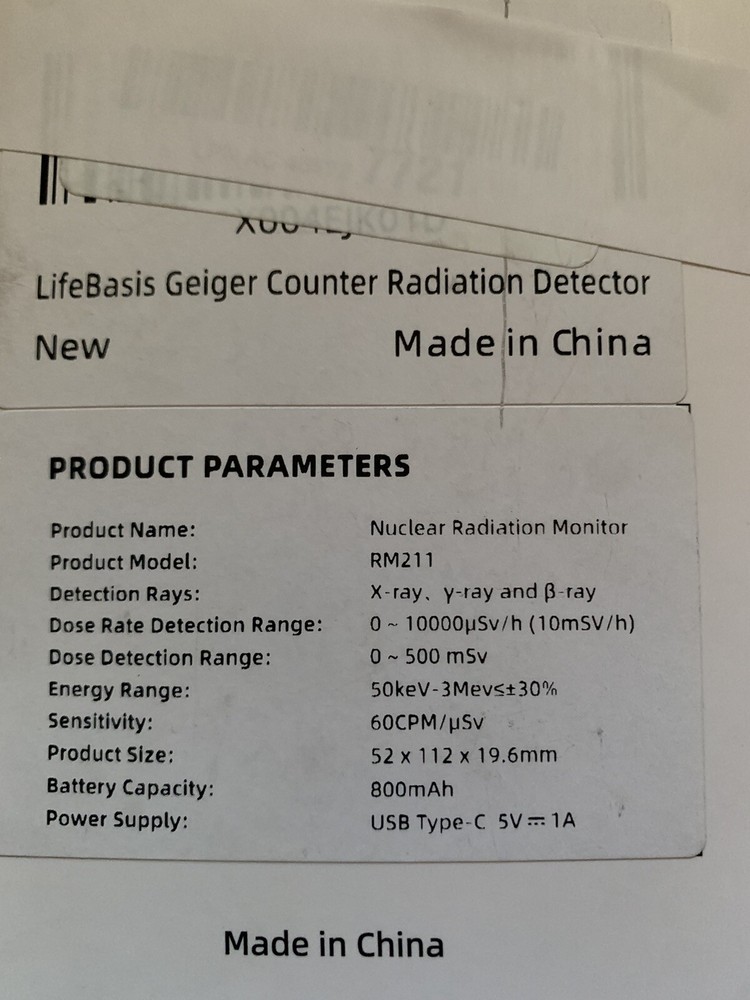 Radiation measuring device Geiger counter