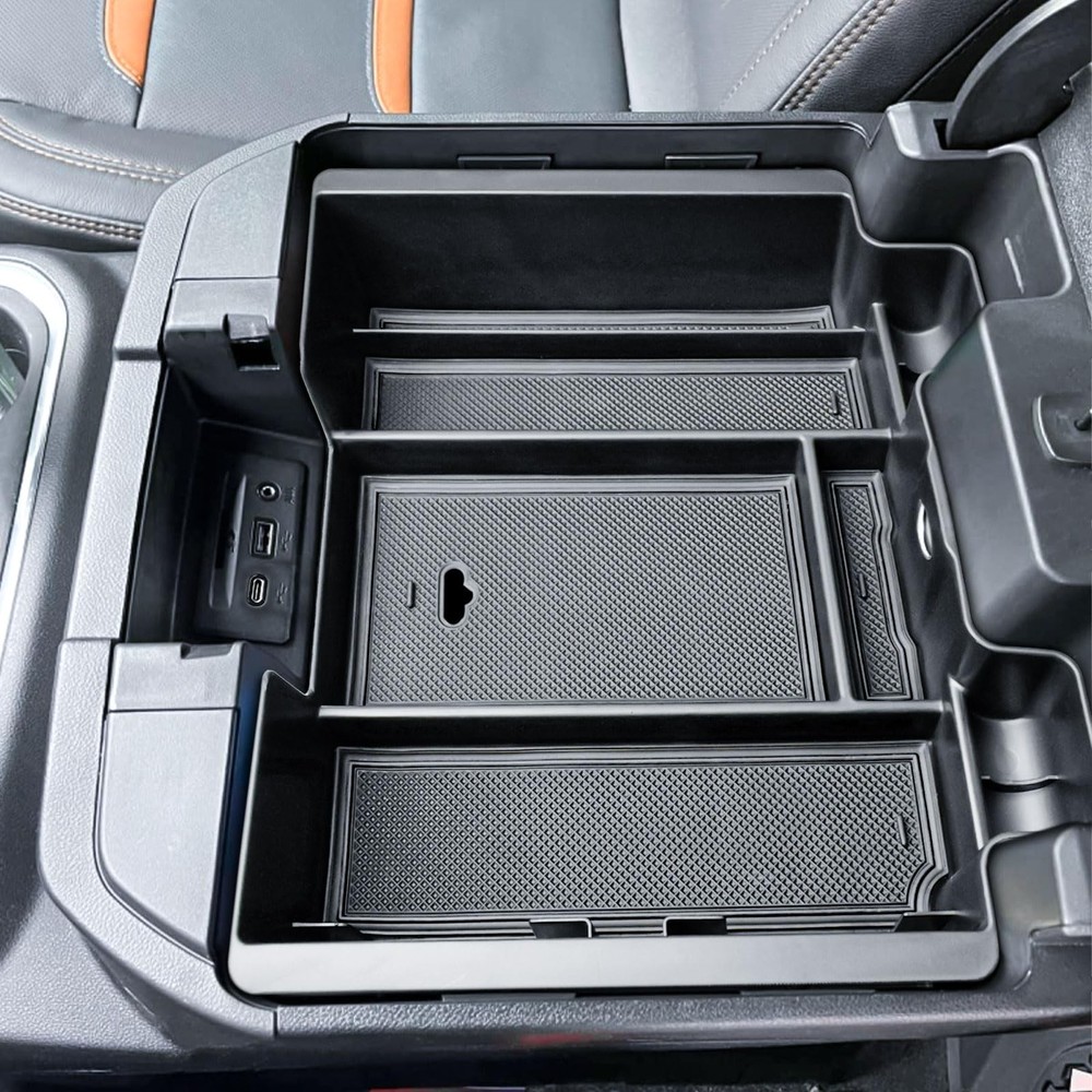 Center Console Organizer Compatible with 2019-2022 Chevy black