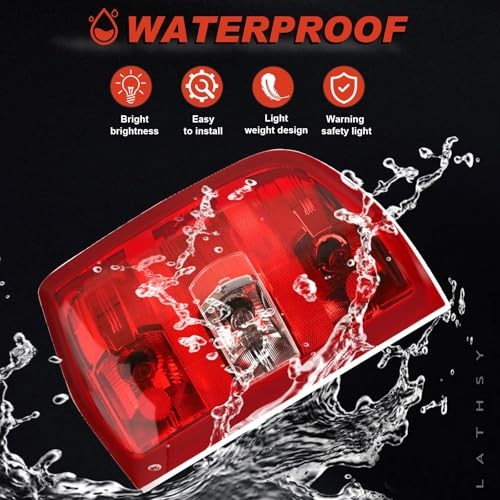 Tail Light Assembly Compatible With 2007-2013 Chevy Left Driver Side Red Border