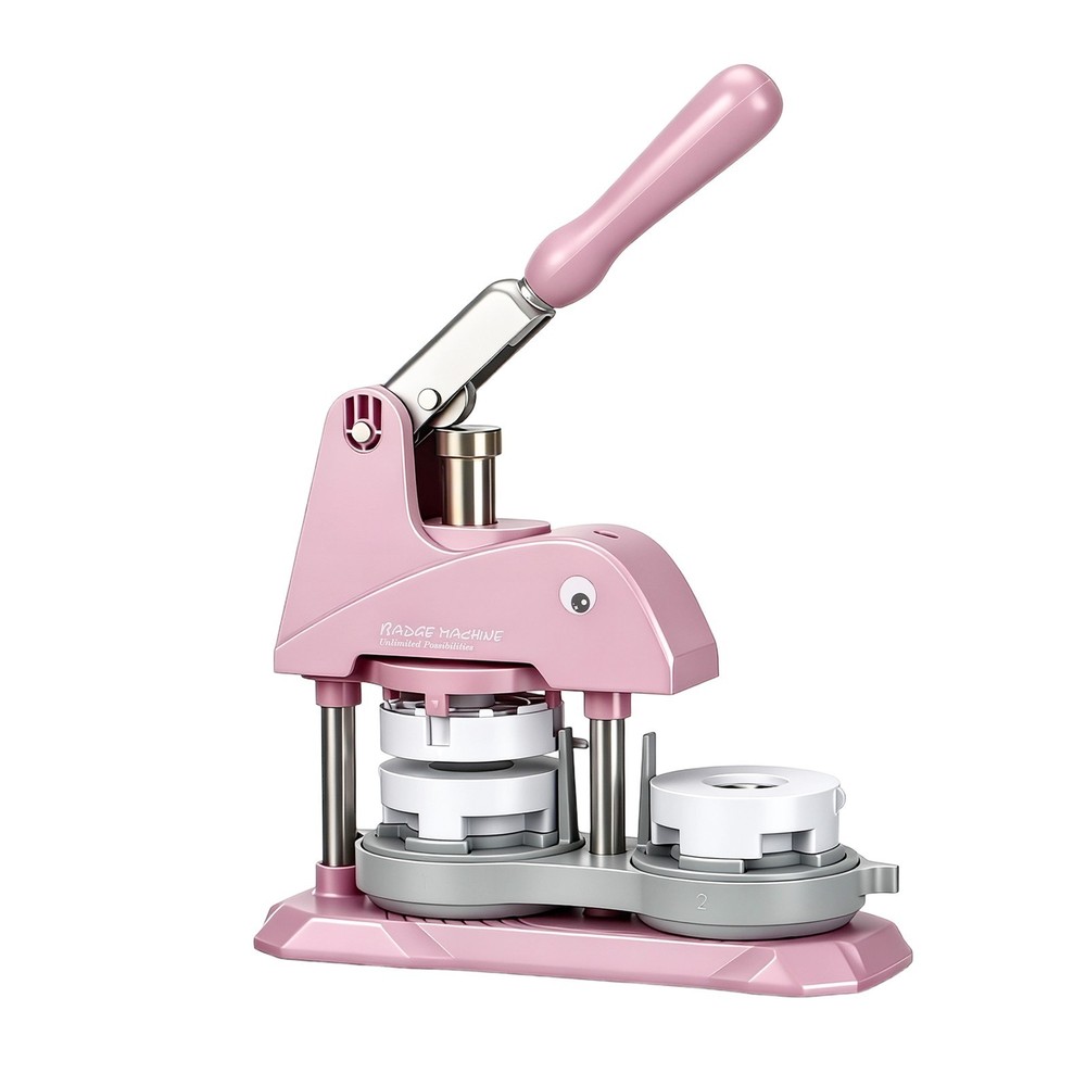 Button Maker Machine 3 Sizes DIY Pin Making Machine 1+1.25+2.25 inch 300 Button