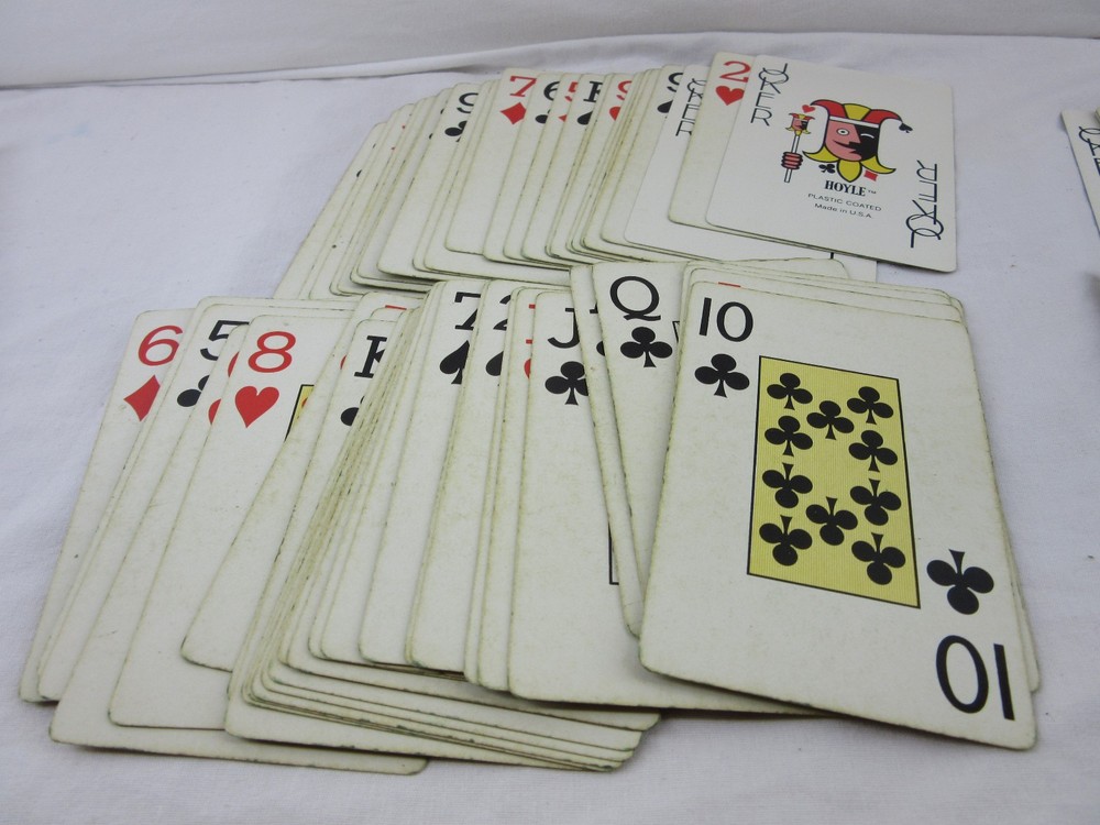 HOYLE PLAYING CARDS * 108 Plastic Coated * Flowers - Case