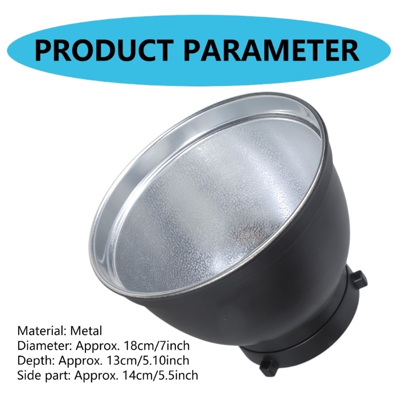 Lamp Shade Dish Precise Lighting Control Standard Bowen Mount Reflector Diffuser