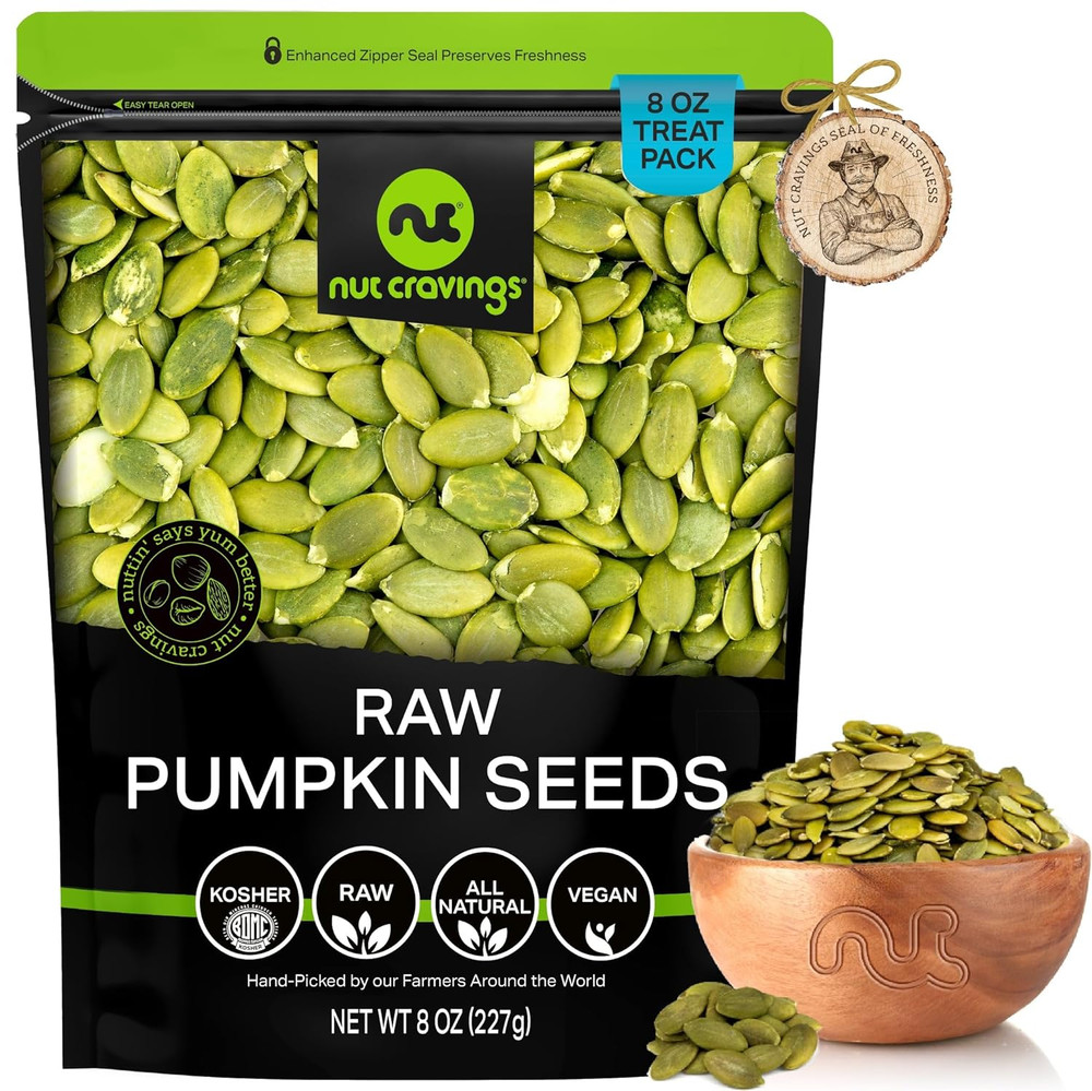 - Raw Pumpkin Seeds Pepitas, Unsalted, Shelled, (8Oz - 1 Pack) Bulk Nuts Packed