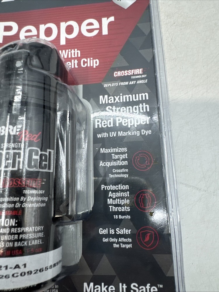 Sabre Pepper Spray With Quick-Release Key Ring Black Fast Access From Your Keys