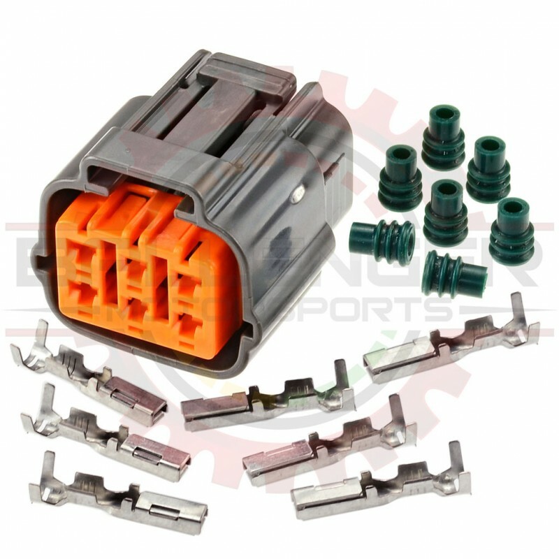 6 Way Plug Connector Kit for Japanese Applications, Gray