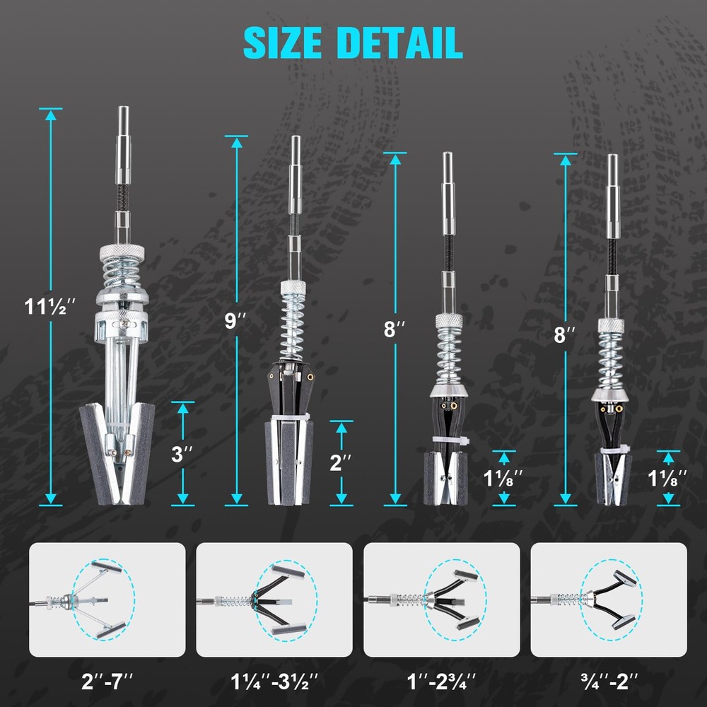 7PCS Engine Cylinder Hone Tool Set with Box, Adjustable Engine Cylinder Hone ...