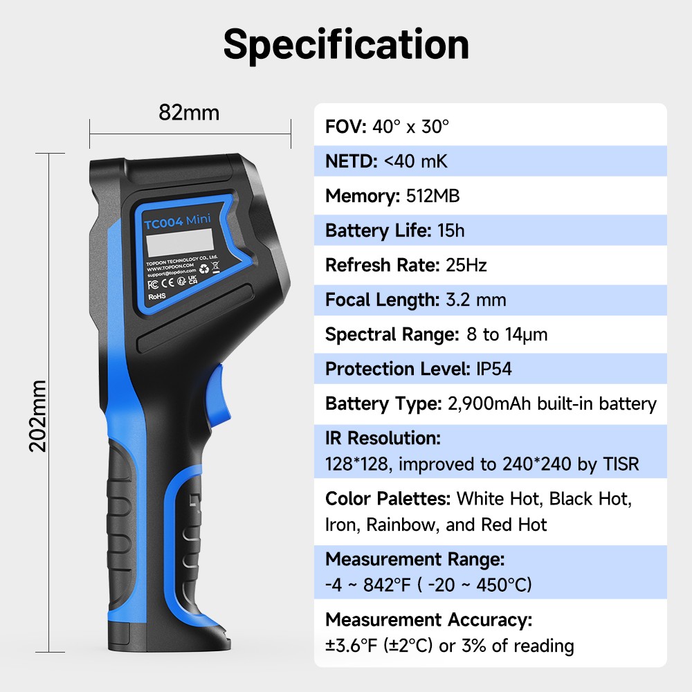 Handheld Industrial Infrared Thermal Imaging Camera Quick Solution Thermometer