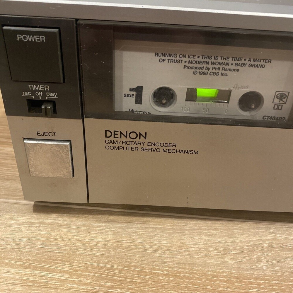 Denon DR-M1 Cassette Deck Cam / Rotary Encoder Audio Amplifier Tested & Works