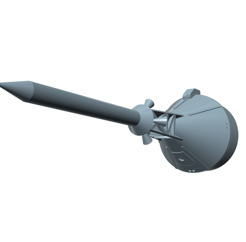 Apollo Capsule & LES Nose Cone Kit 1:100 scale. Direct replacement for Estes.