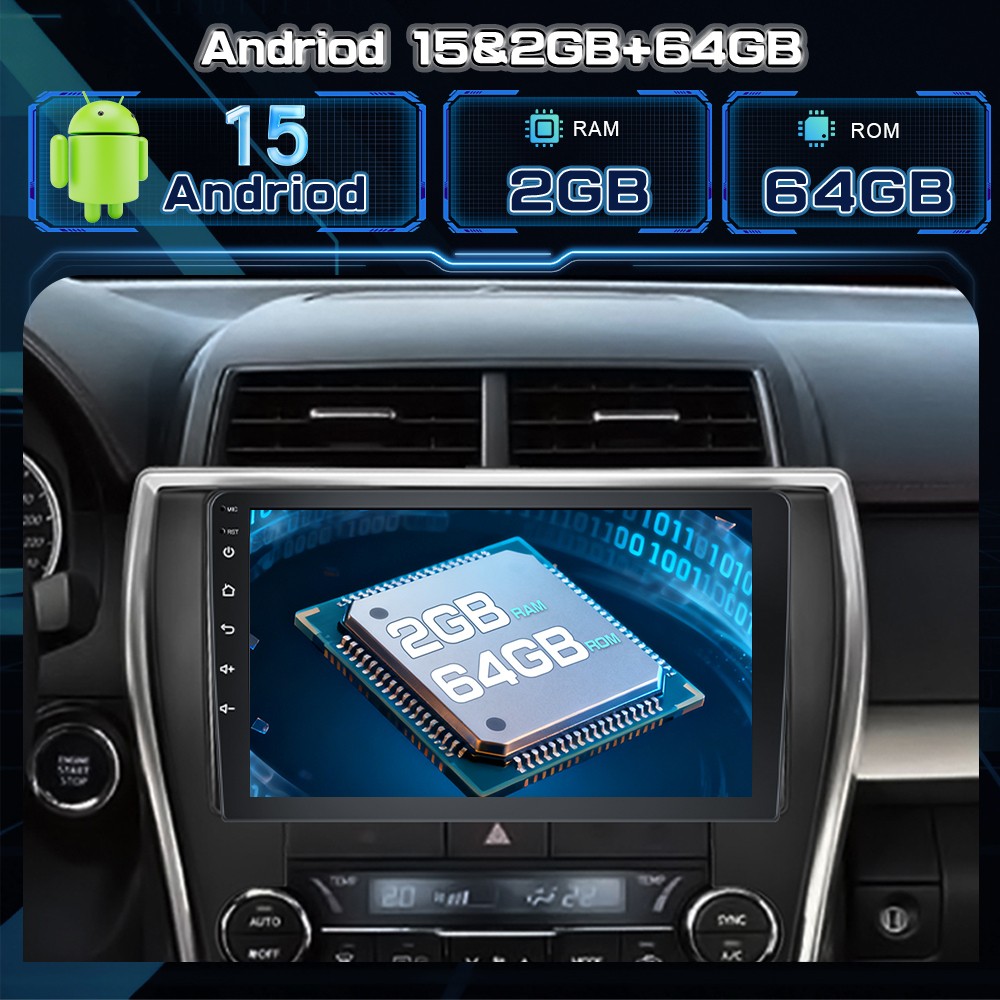 Apple Carplay For Toyota Camry 2015 2016 2017 Car Stereo Radio 10" Android 15