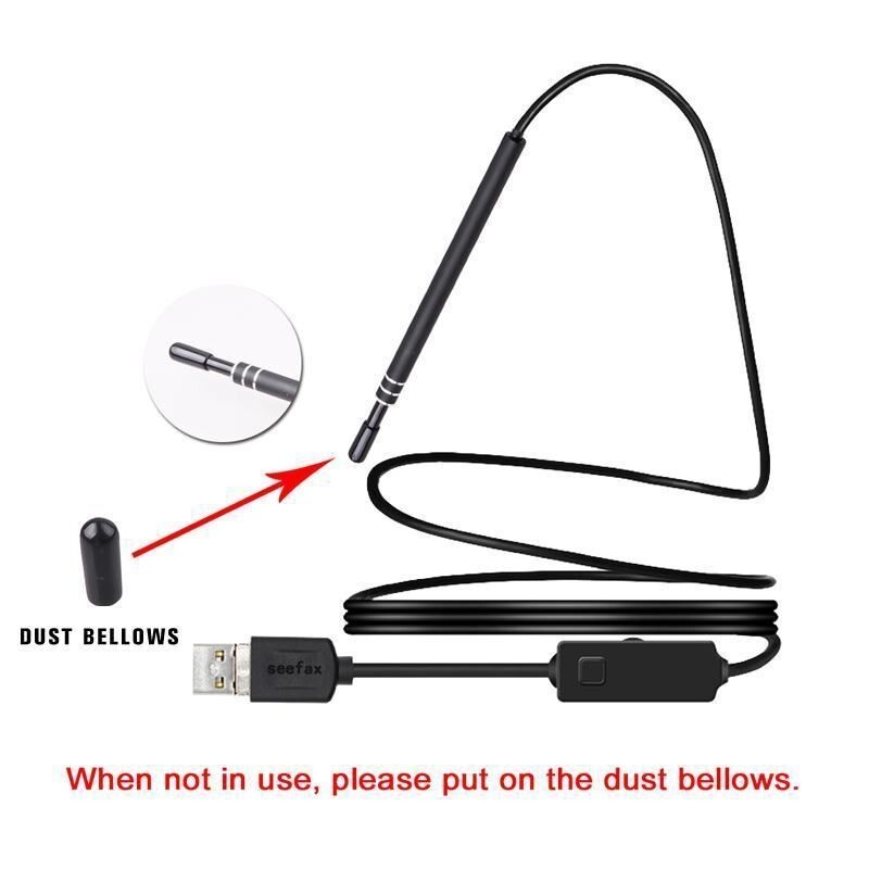 LED Ear Endoscope HD Otoscope Ear Wax Cleaning Camera Tool Cleaner Removal Kit