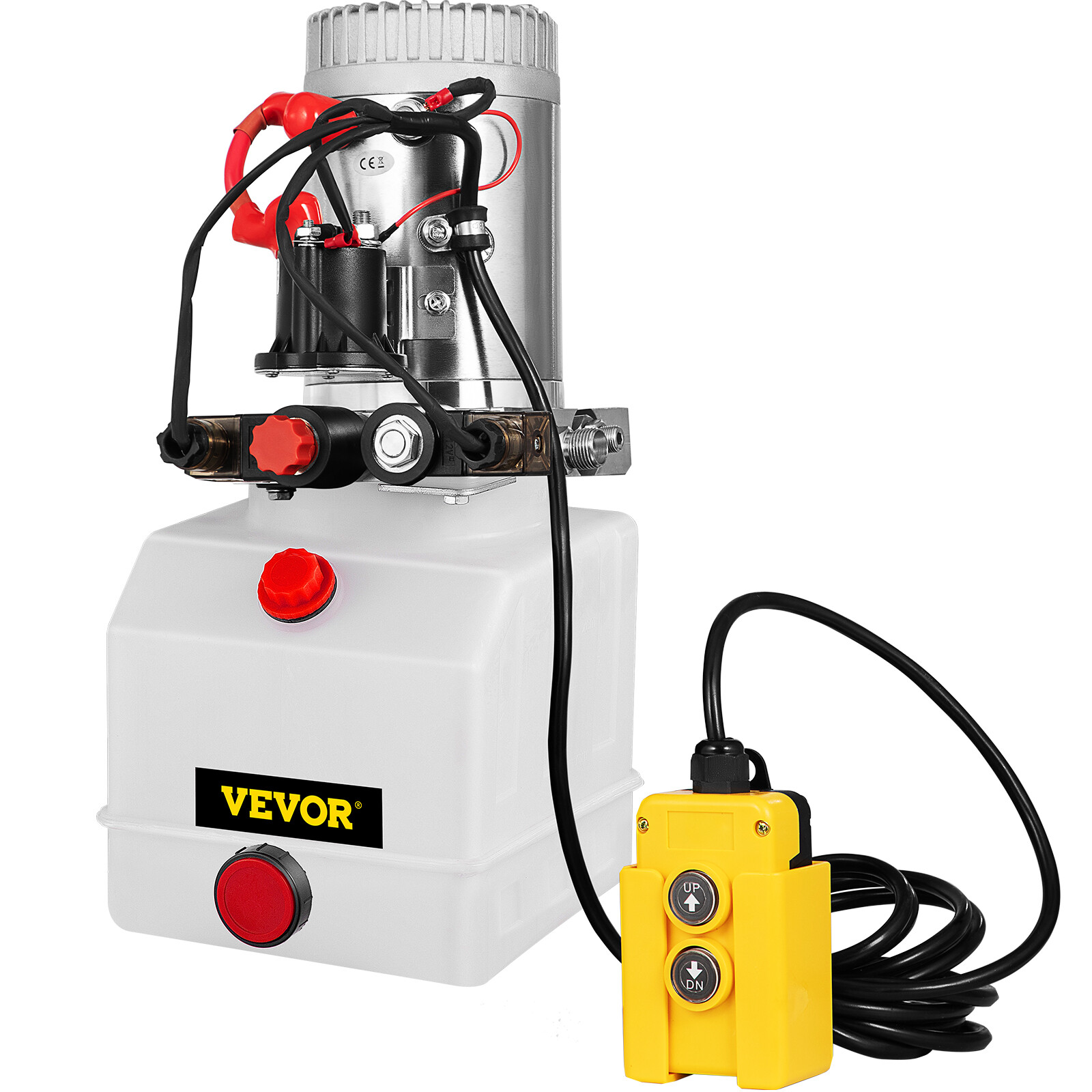 VEVOR 3 Quart 12V KTI Double Acting Hydraulic Pump with Manual Override