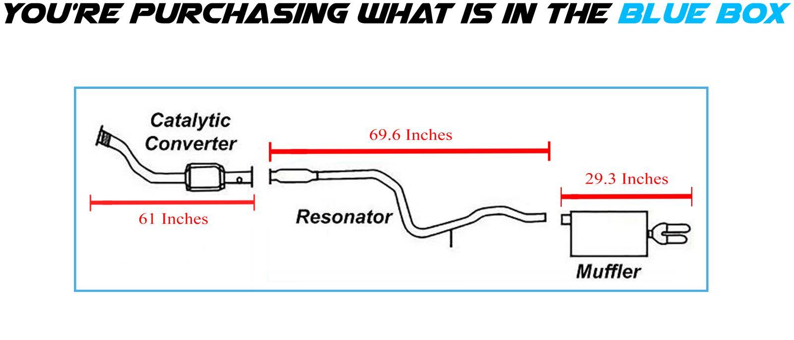 Catalytic Converter Muffler Exhaust kit fits: 1999-2002 Cavalier Sunfire 2.2L