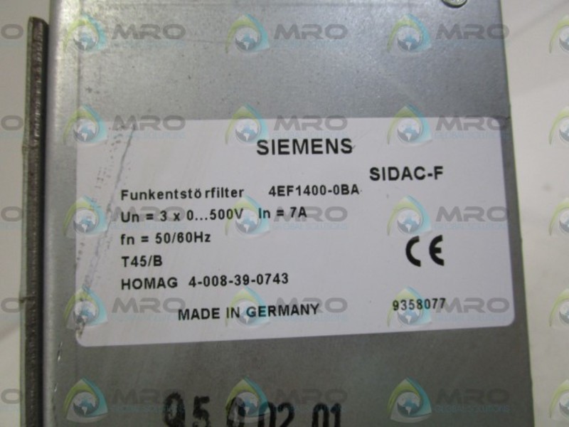SIEMENS FILTER SIDAC-F UNMP