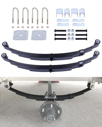 Trailer Leaf Spring Kit 3500lb Single Trailer Axle 4 Leaf Spring Kit with U