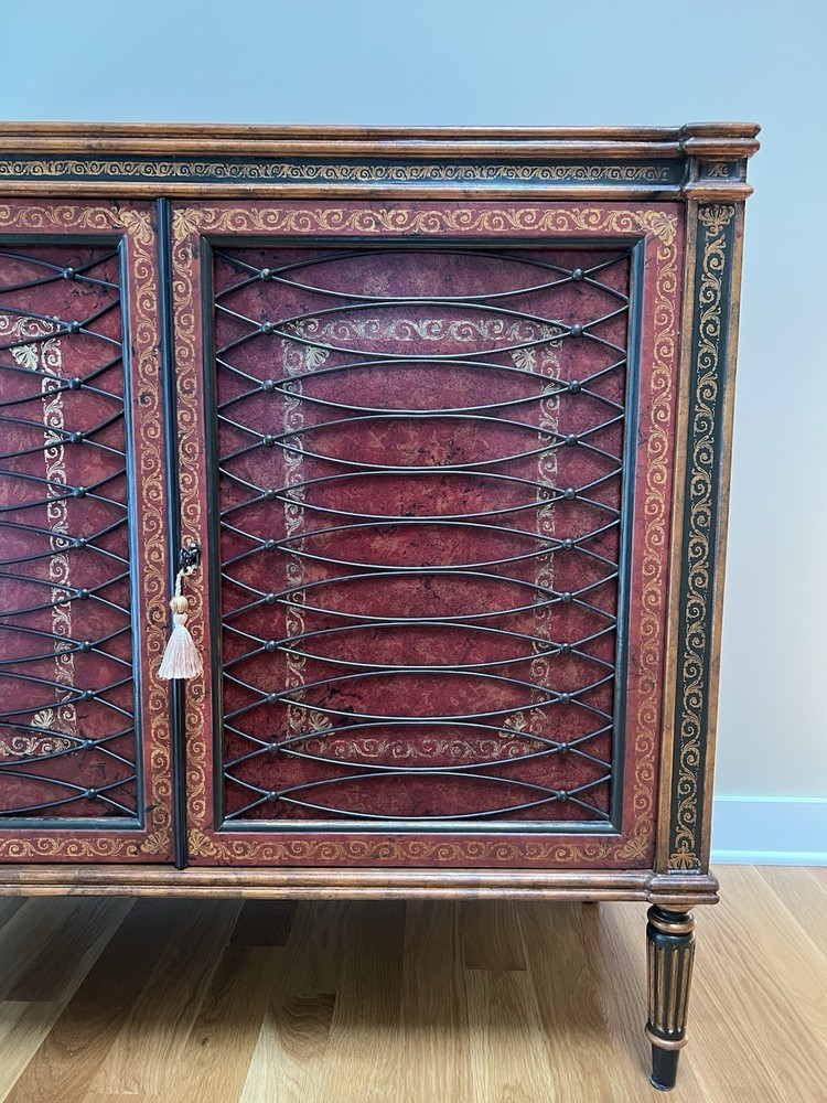 Theodore Alexander Leather Wrapped Chest Buffet