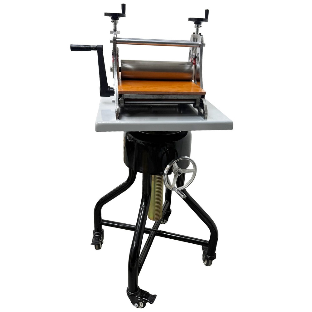 Slab Roller Printmaking Machine+Sculpture Turntable Set 360° Rotating Turntable