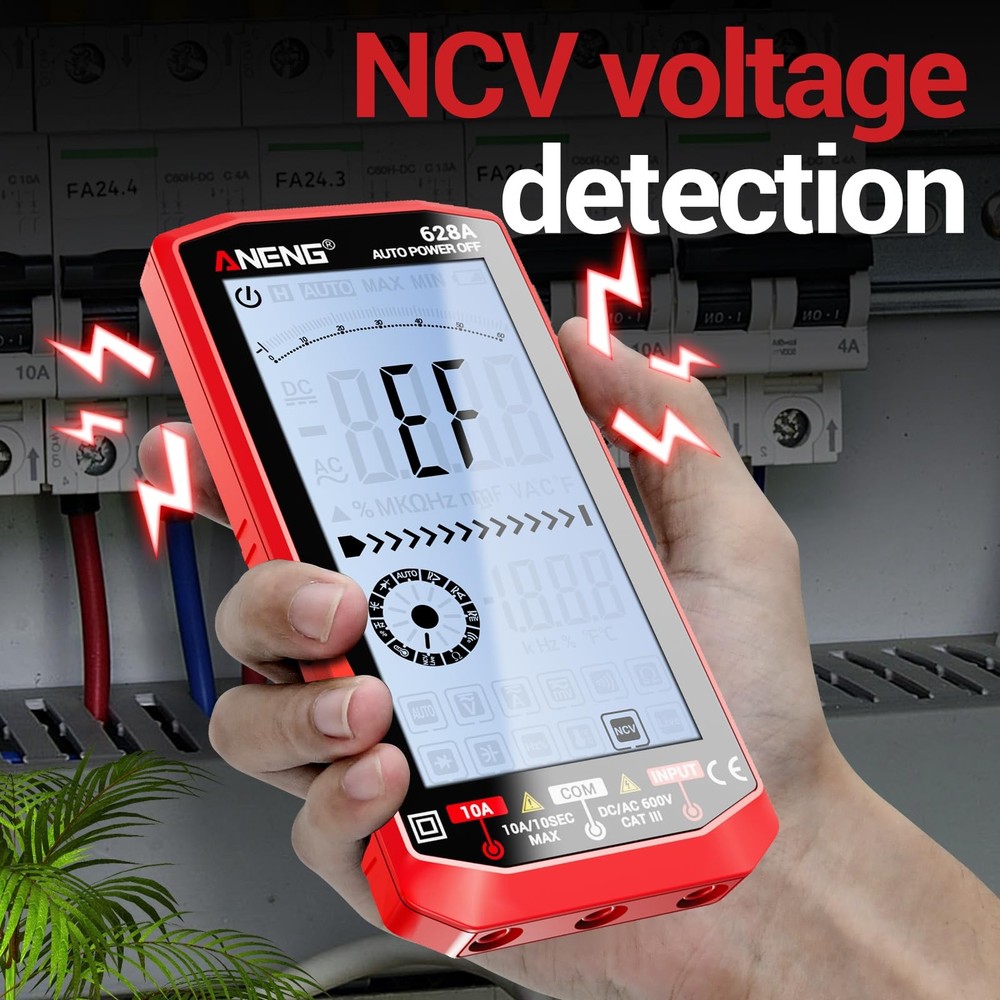 Multimeter,Digital Voltmeter Tester,TRMS 6000 Counts Rechargeable Meter Measu...