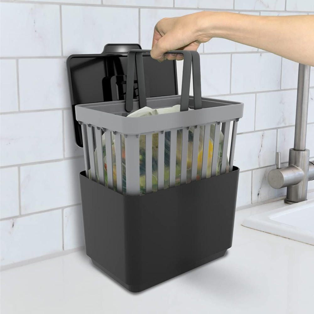 Compost Bin for Kitchen, 1.5 Gallon | Plastic Container with Removable Inner Bas