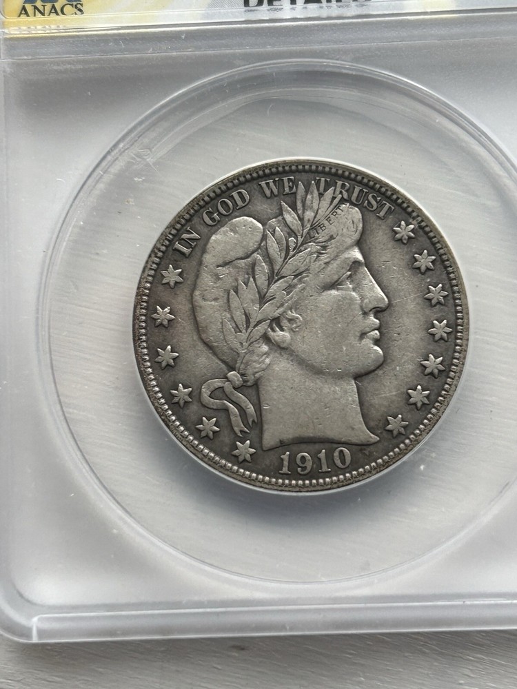 1910 s barber half dollar Anacs Vf30