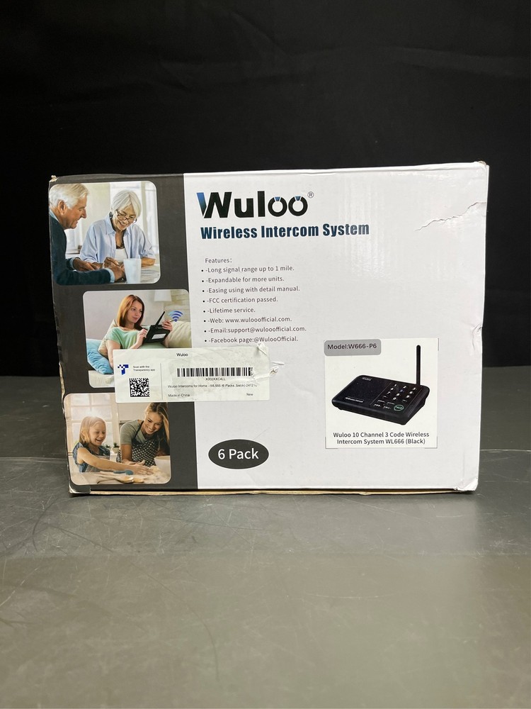 Wuloo Intercoms Wireless for Home 5280 Feet Range 10 Channel 3 Code, Wireless