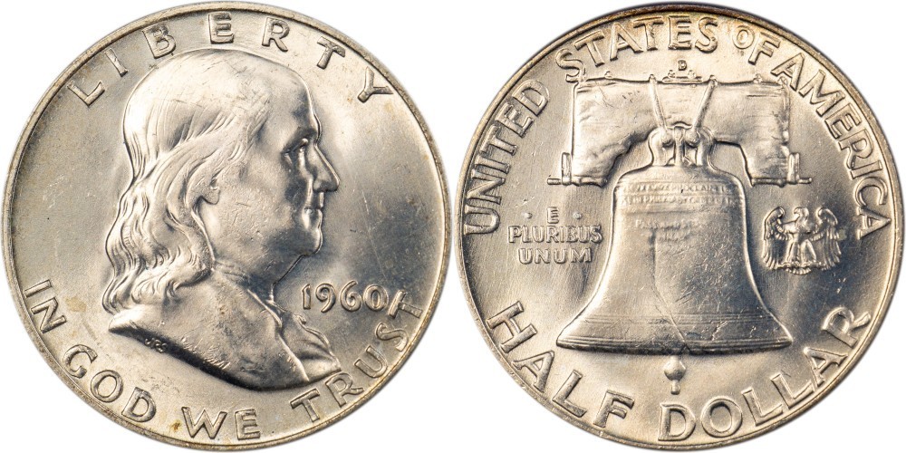 1960-D Franklin Half Dollar - CH BU!