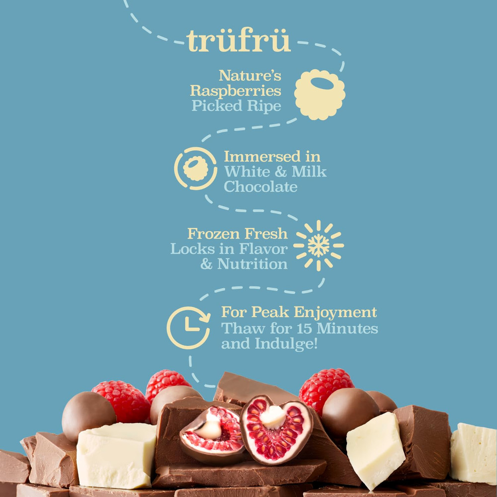 , White & Milk Chocolate Raspberries, 8 Ounce