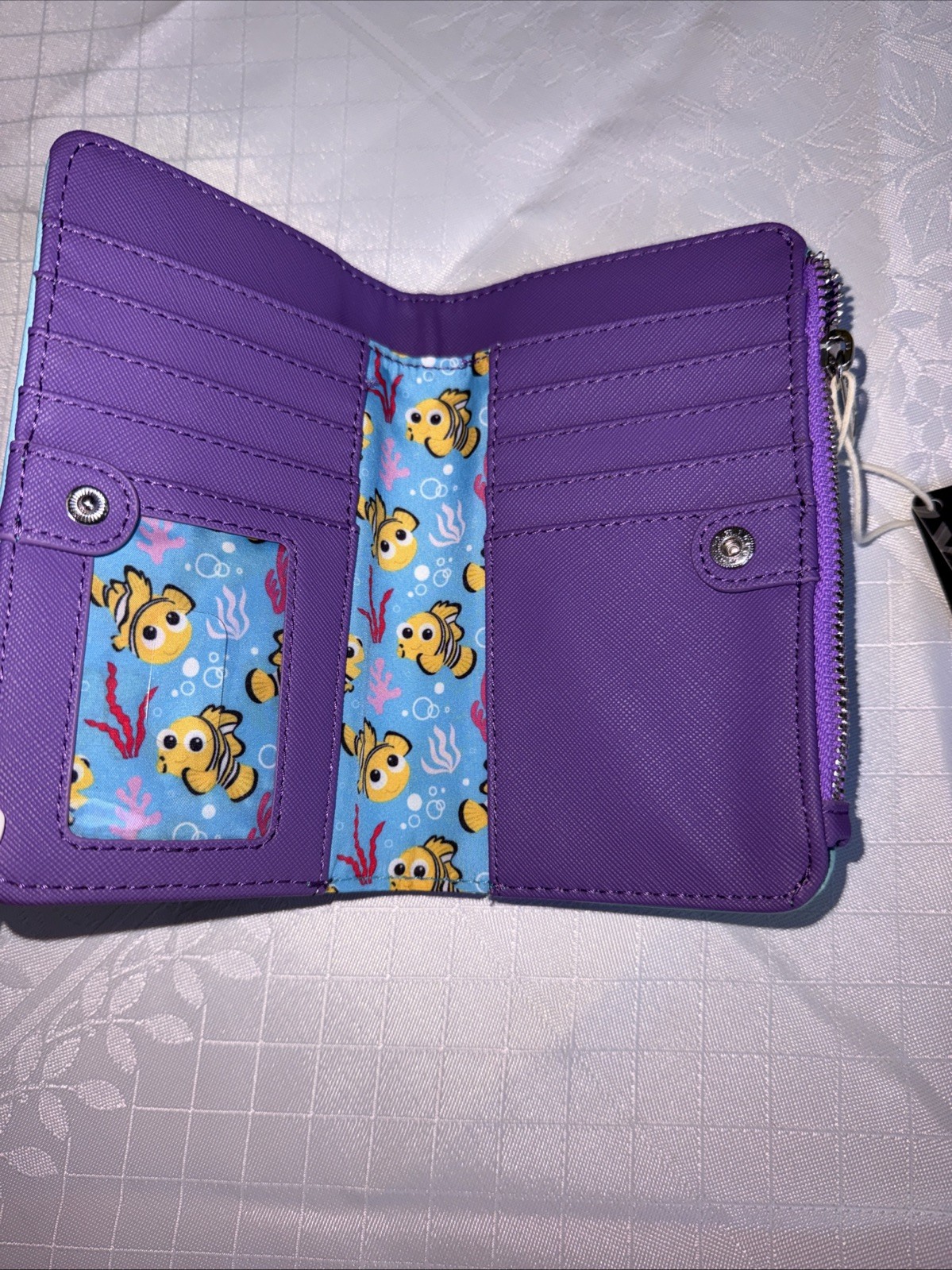 Finding Nemo Loungefly Disney Pixar Wallet Glitter Dori Marlin Nemo Snap New
