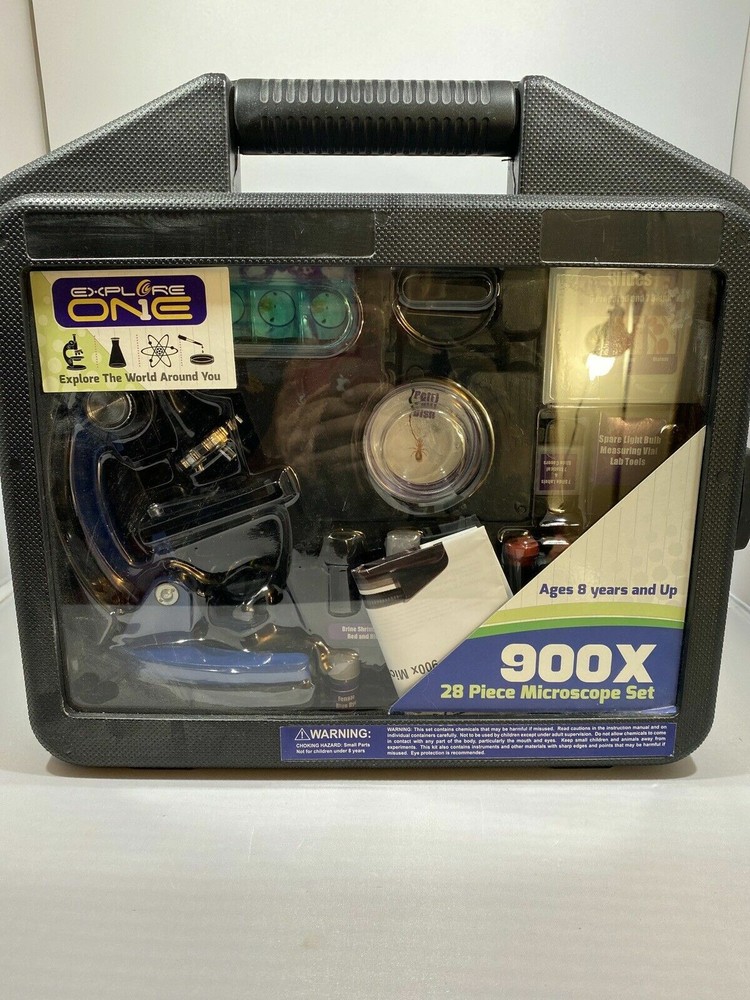 Explore One Stem 900X 28 Piece Microscope Kit For Kids