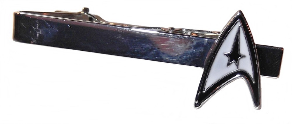 STAR TREK Original COMMAND Logo Silvertone/Enamel TIE CLIP