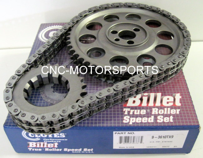 BB CHEVY 454 496 RACE BILLET TRUE ROLLER TIMING CHAIN 9 KEYWAY CLOYES 9-3610TX9