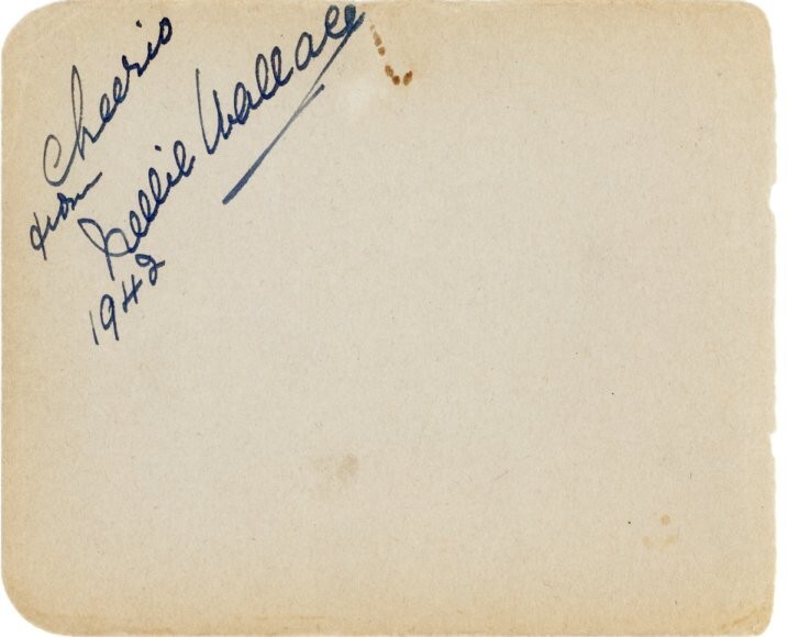 Nellie Wallace- Signed Paper