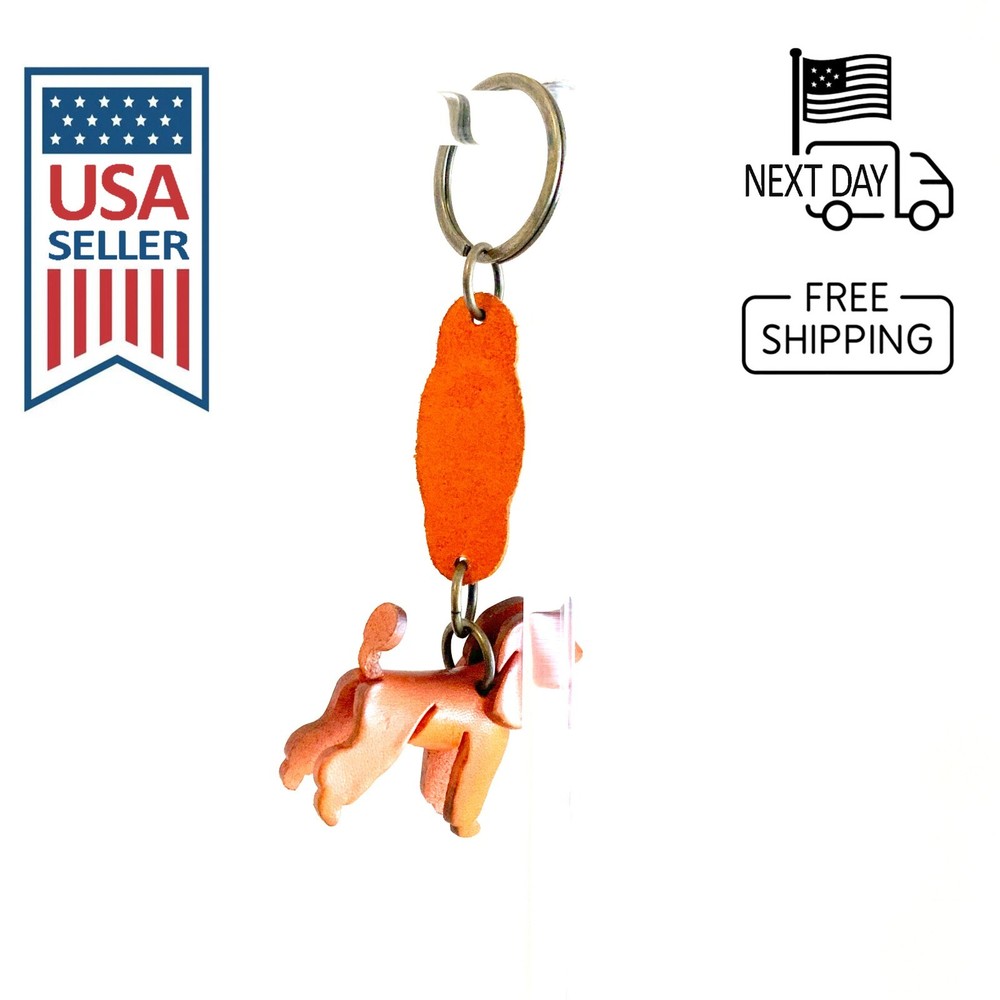 POODLE Handmade Leather Keyring