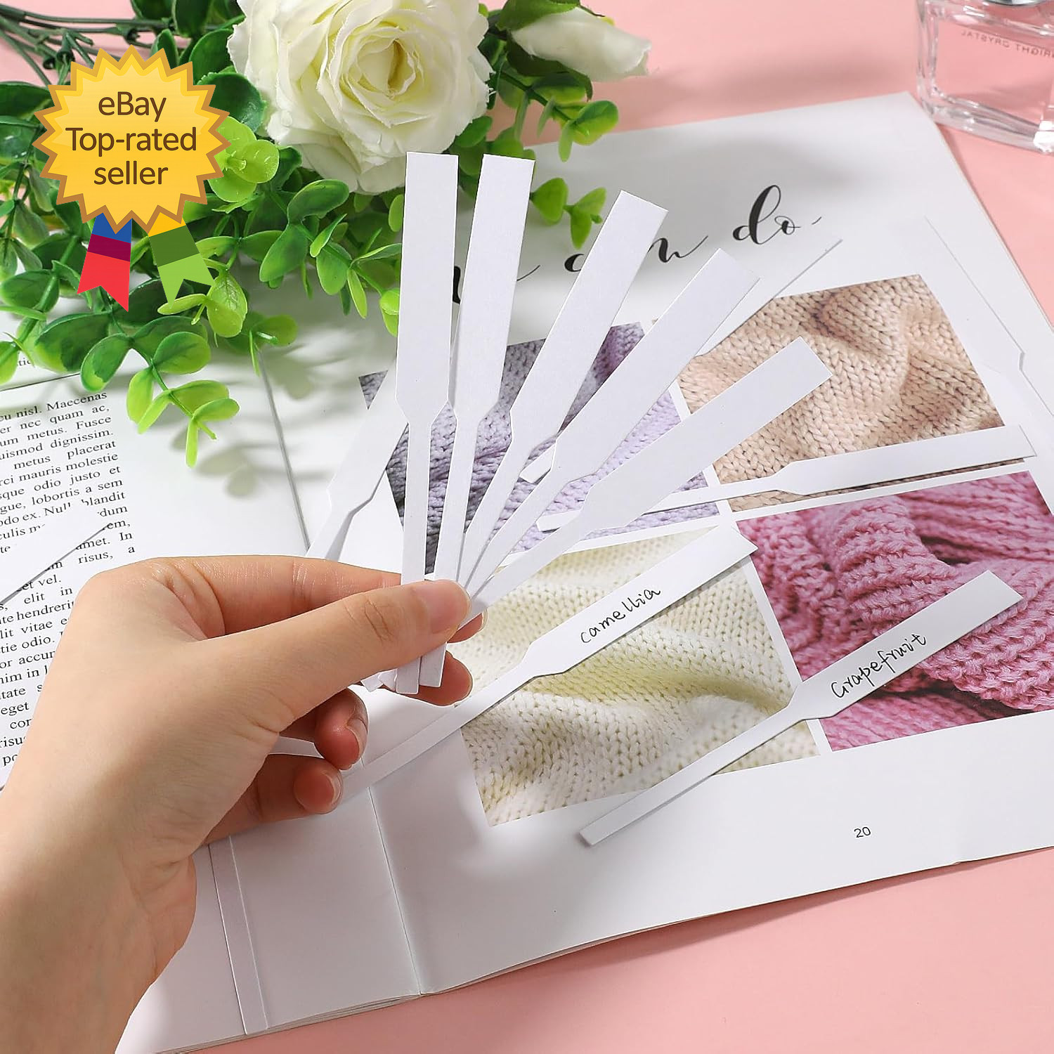 200 PCS Perfume Test Strips Paper Disposable White Perfume Paper Strips Perfume