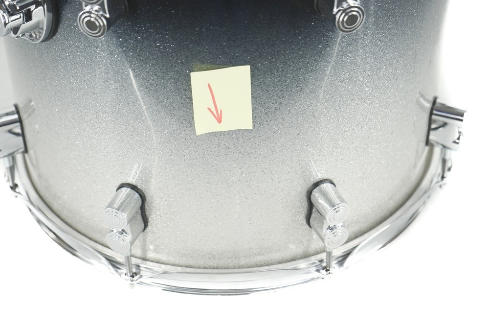 PDP by DW 14"x12" Floor Tom Drum, Concept Series Silver Sparkle Missing Legs