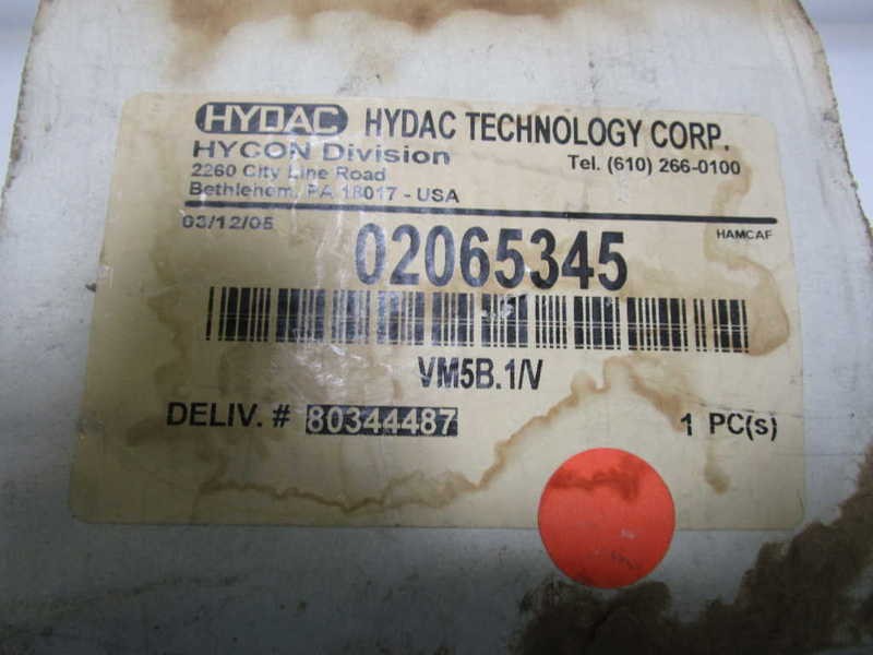 HYDAC FLITER CLOGGING INDICATOR 02065345 NSMP