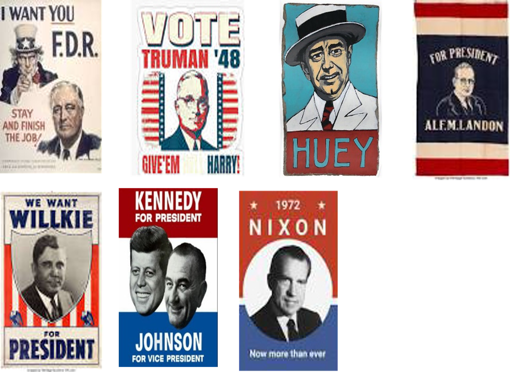 o scale vintage presidential poster decals