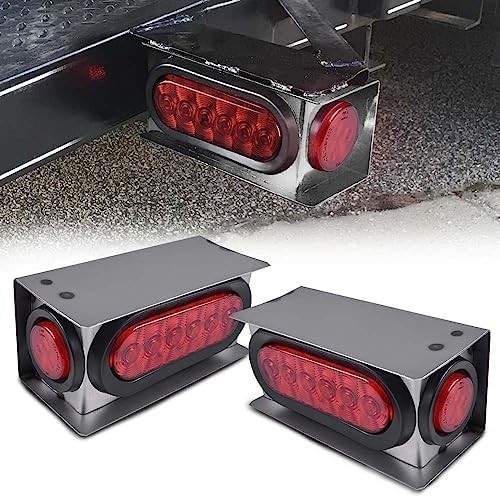 Trailer Lights Kit 2Pack with LED Tail Lights and Side Marker Lights