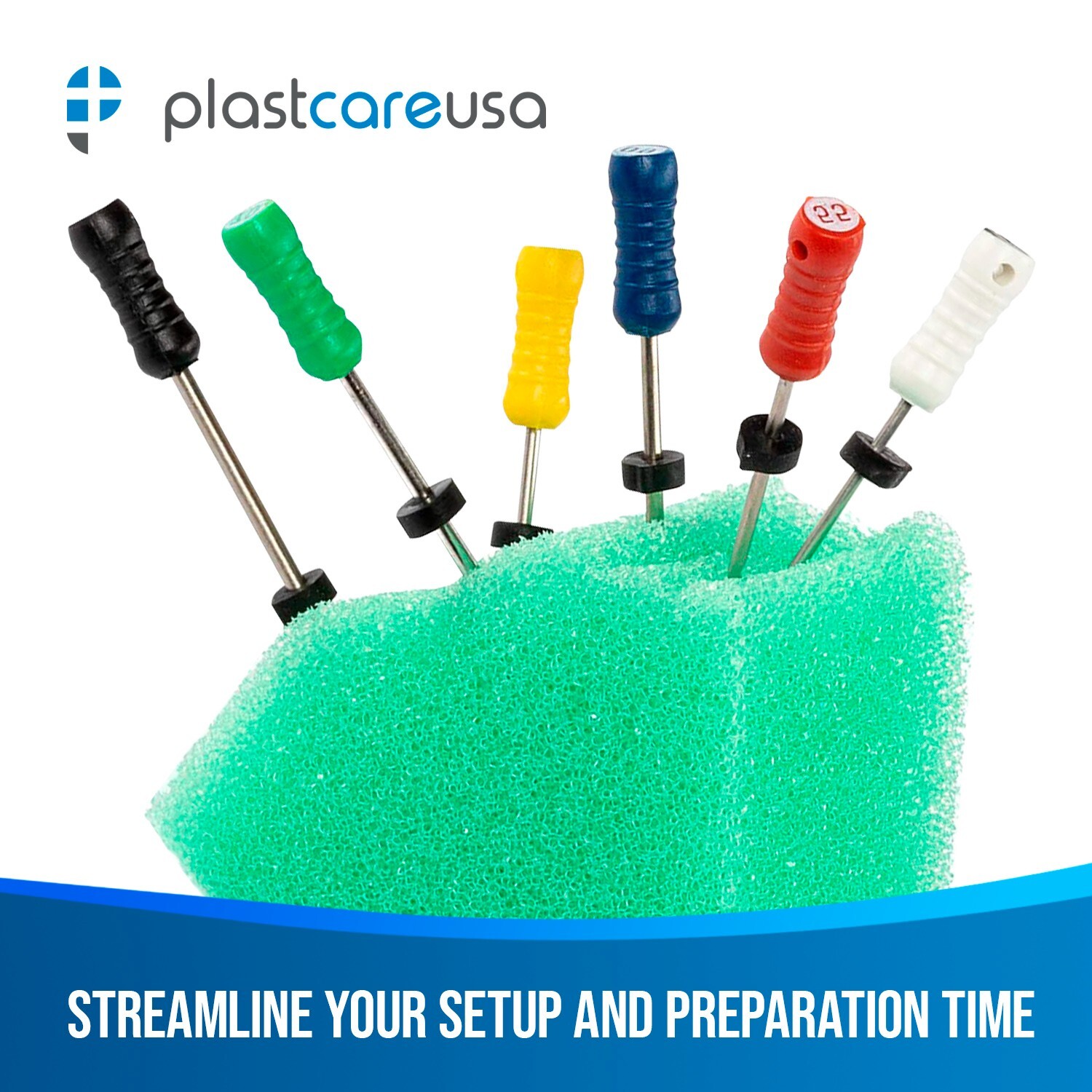 50 Endo Sponge Foam Green Dental Triangle Cushions Refills Inserts Files