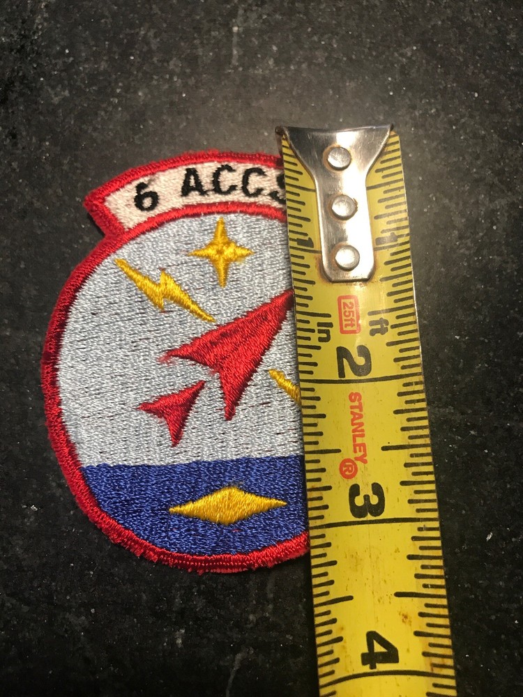Rare Vtg Cold War 70s 6th Airborne Command Control Squadron Patch 3” USAF ACCS
