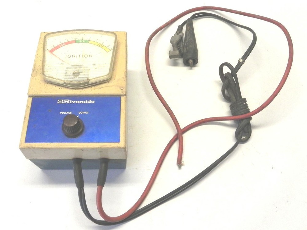 RIVERSIDE IGNITION TESTER ARTICLE # 9605 VINTAGE POWER CORD MISSING PLUG USED