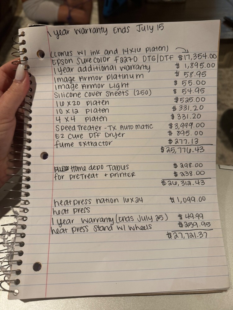 Epson 2270 DTG/DTF printer