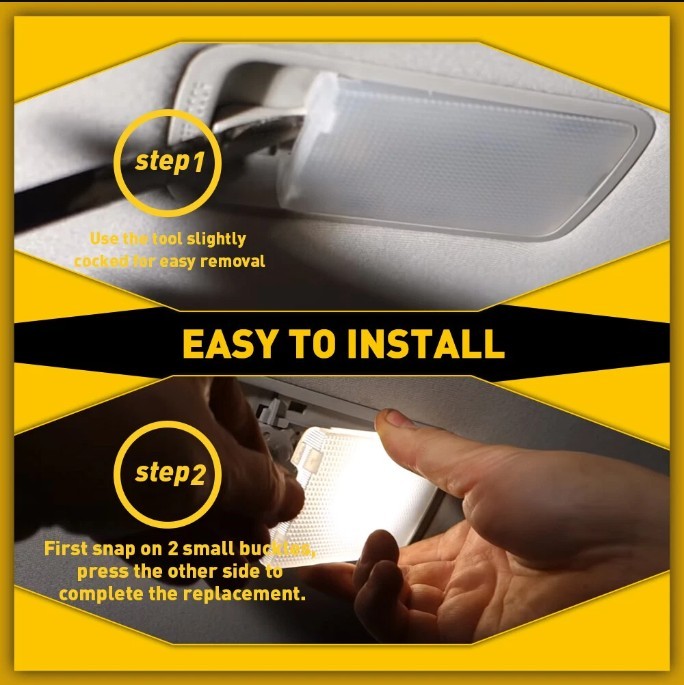 Interior Overhead Dome Light Lens W/ LED For Toyota Celica Corolla Tercel RAV4