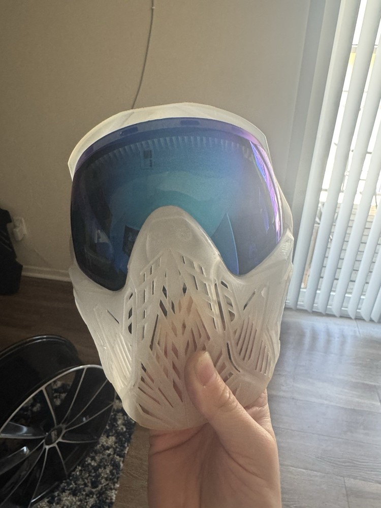 Virtue Vio Paintball Mask Clear Blue Great Kills Patch